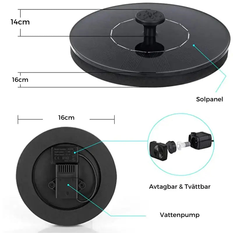 Mini Solar Water Fountain Pool Pond